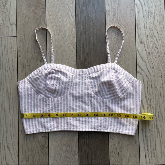 By Anthropology Striped White and Purple Women's Top - Picture 7 of 9